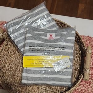 ADORABLE STRIPED P.J. SET.